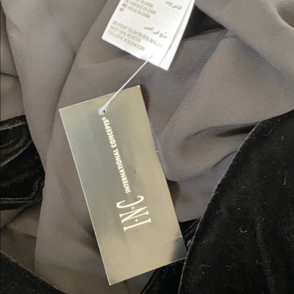 INC Embellished Velvet Wrap with Fringe - Picture 15 of 15